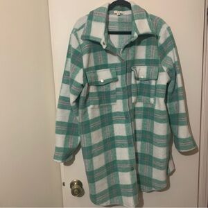 Ott Oversized Plaid Flannel Shackett with Pockets